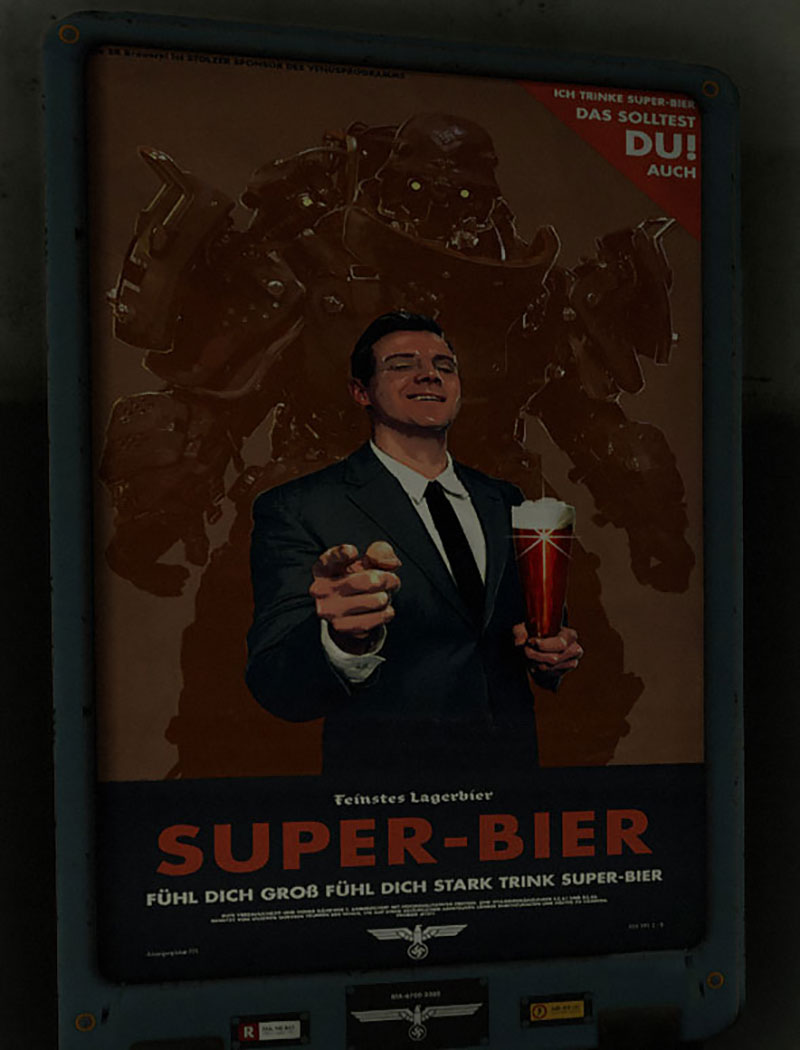 Coupla cold ones with the boys. And mechanised Nazi death troopers.